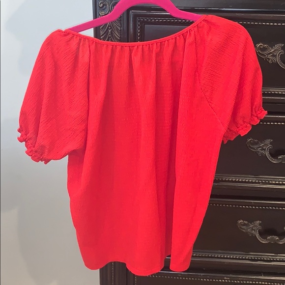 Madewell red blouse - Picture 2 of 5